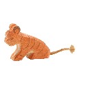 Tigerunge, siddende