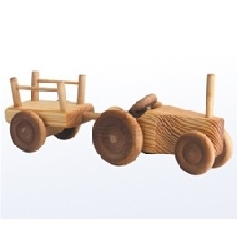 Traktor med anhænger, lille Traktor med anhænger, lille