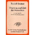 Ursprung und Ziel des Menschen. Grundbegriffe der Geisteswissenschaft