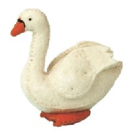 Filt-svane, hvid, stor Filt-svane, hvid, stor