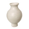 Vase til lysestage - hvid, keramik
