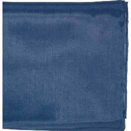 Silke 90 x 90 cm, plantefarvet - mørk blå