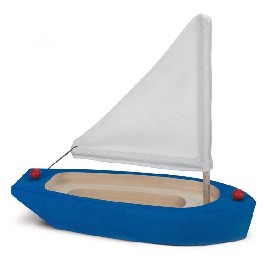 Sejlbåd, blå - 22 cm