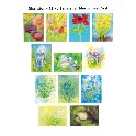 Blomster - 9 kort (postkort)