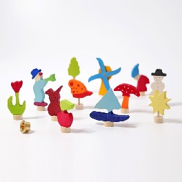 Årstidsfigurer til lysestage, 12 stk. Årstidsfigurer til lysestage, 12 stk.